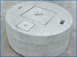coperchi rinforzati rotondi in cemento