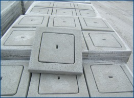coperchi quadrati ispezionabili in cemento