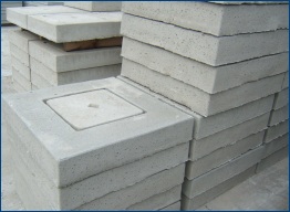 coperchi rinforzati quadrati in cemento